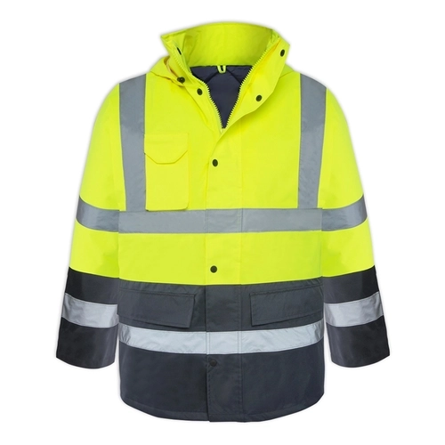 Hi-Vis Parka Neon Sarı - Lacivert