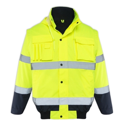 Hi-Vis 2 in 1 Mont Neon Sarı - Lacivert