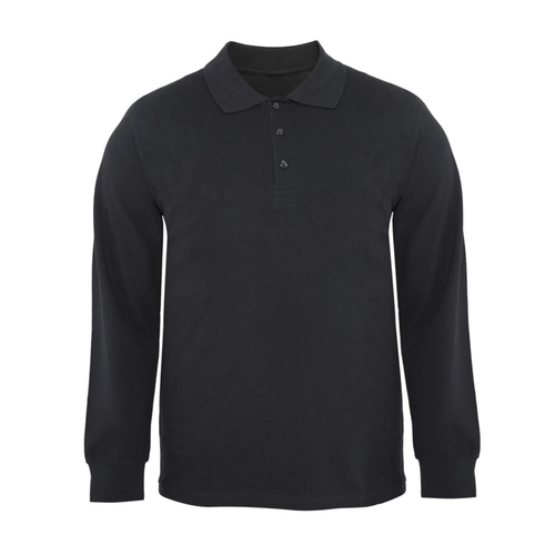 Polo Pike Uzun Kol Tişört Siyah